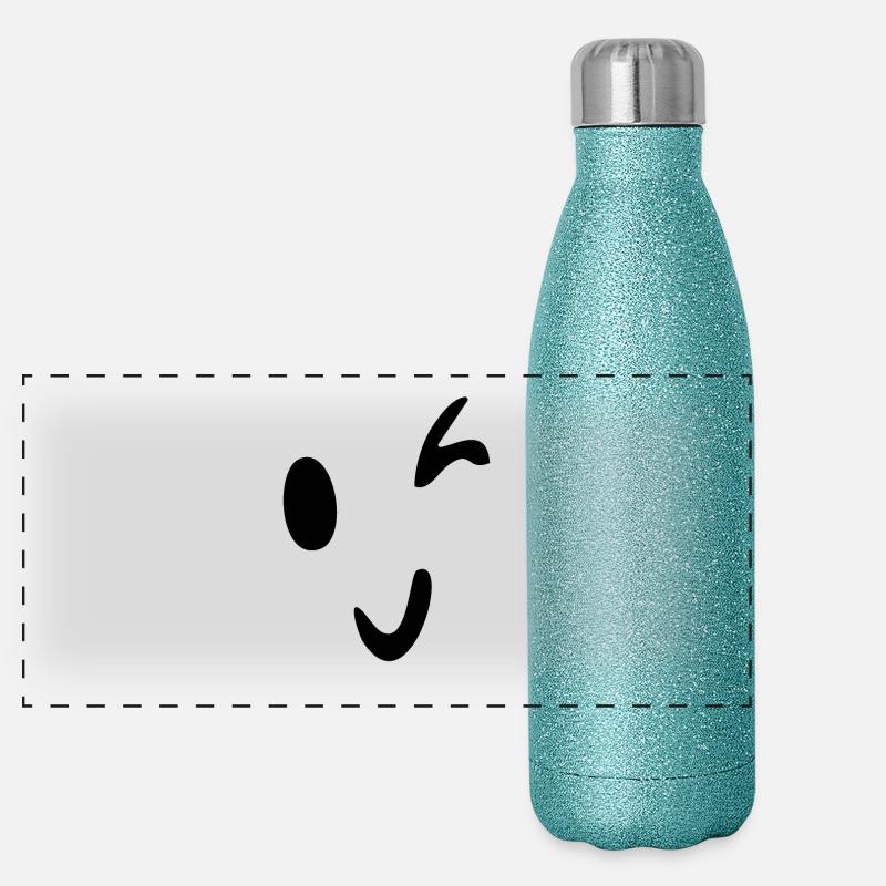 smile and wink Panoramic Glitter Thermal Bottle 500 ml
