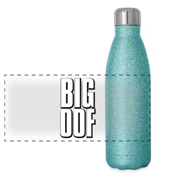 Large oof meme - Panoramic Glitter Thermal Bottle 500 ml - blue glitter - Front
