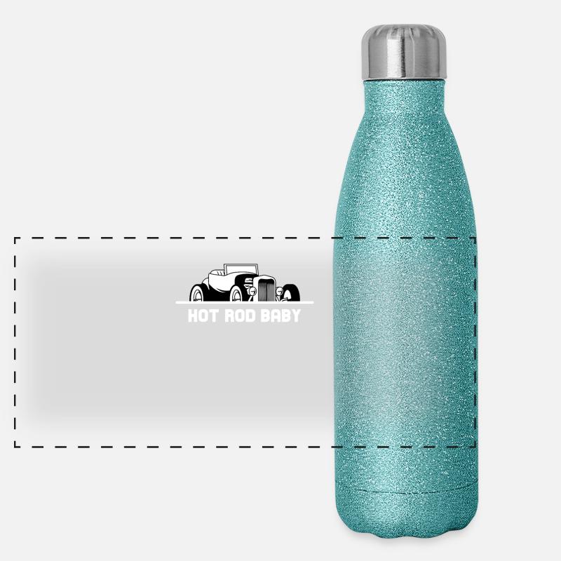 Hot Rod Bébé Gourde isotherme panoramique pailletée 500 ml