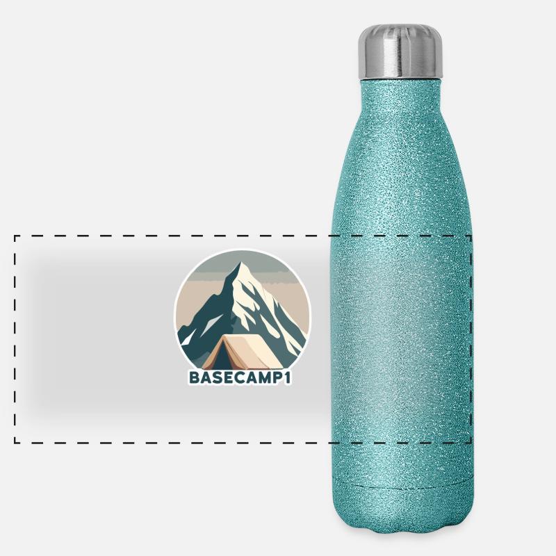 Camp de base des alpinistes 1 Gourde isotherme panoramique pailletée 500 ml