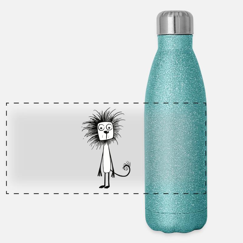 Lion confus Gourde isotherme panoramique pailletée 500 ml