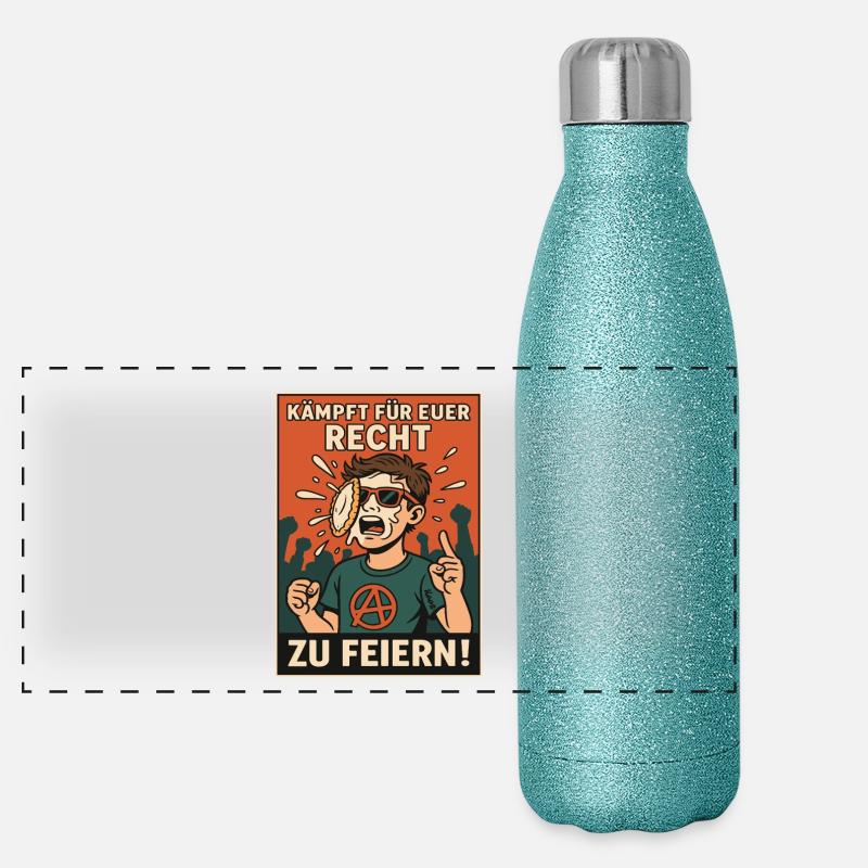 Battez-vous pour votre droit de célébrer ! Gourde isotherme panoramique pailletée 500 ml