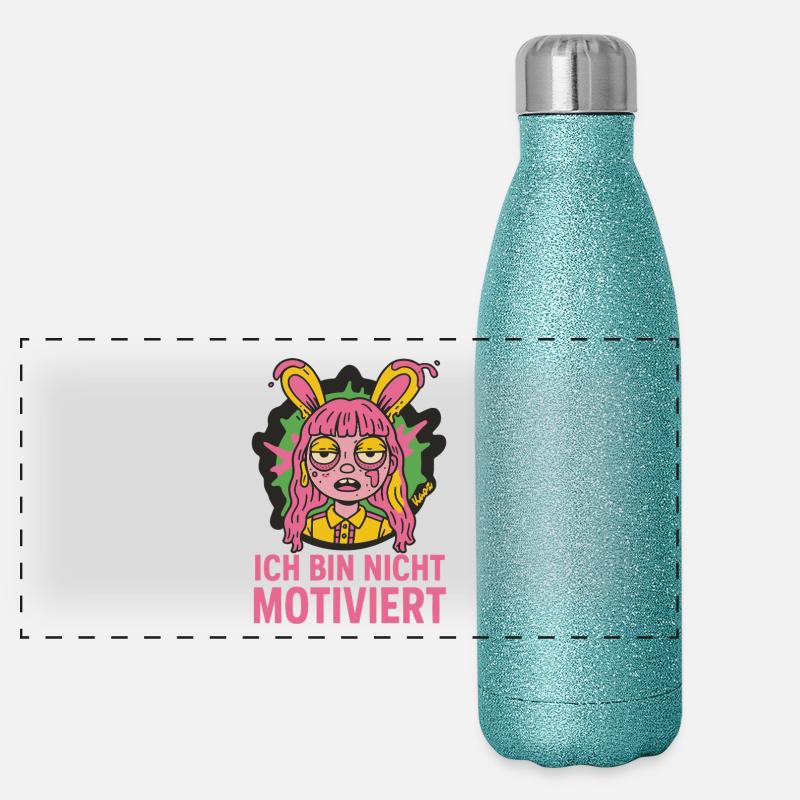 Je ne suis pas motivé – mode lapin désactivé Gourde isotherme panoramique pailletée 500 ml