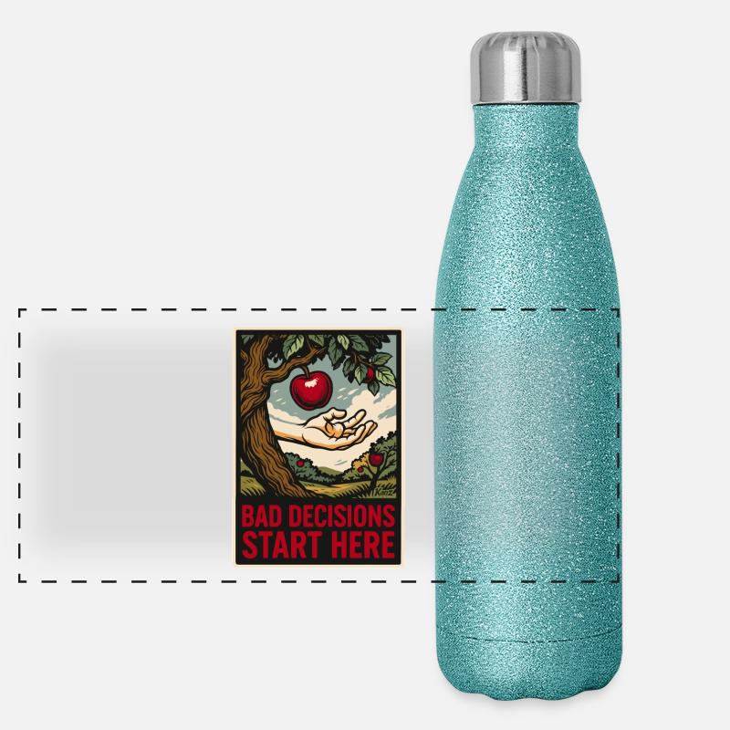 Paradise – Bad Decisions Start Here Panoramic Glitter Thermal Bottle 500 ml
