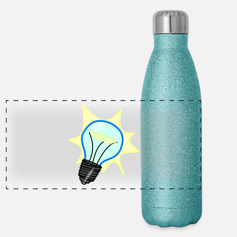 lightbulb light bulb gluehbne lamp bulb13 Panoramic Glitter Thermal Bottle 500 ml