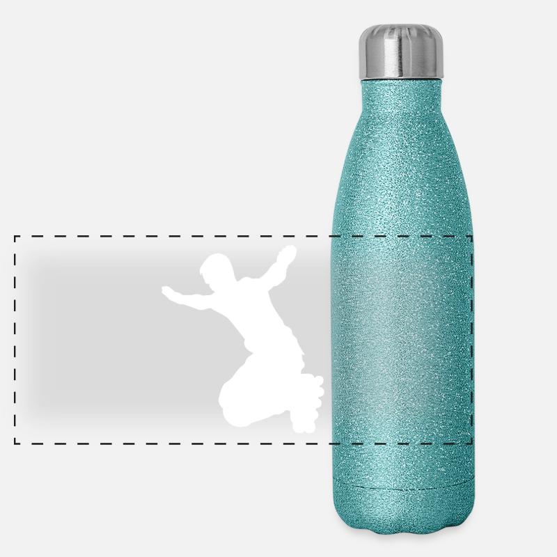 Inline Skater Rollerblades Roller skates Skating Panoramic Glitter Thermal Bottle 500 ml