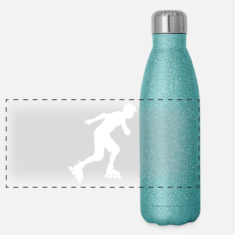 Patins rollers rollers patins Gourde isotherme panoramique pailletée 500 ml