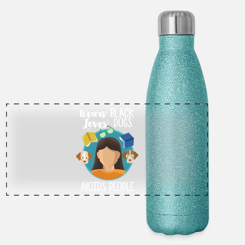 Introvertiert Panorama Glitzer Isolierflasche 500 ml