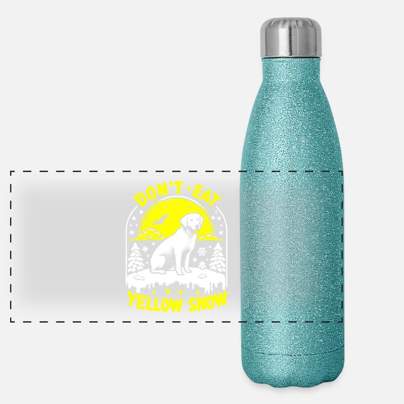 Don't eat yellow snow Panoramic Glitter Thermal Bottle 500 ml