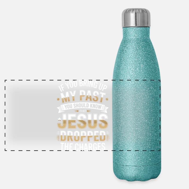 Jésus a abandonné les accusations Tee Gourde isotherme panoramique pailletée 500 ml