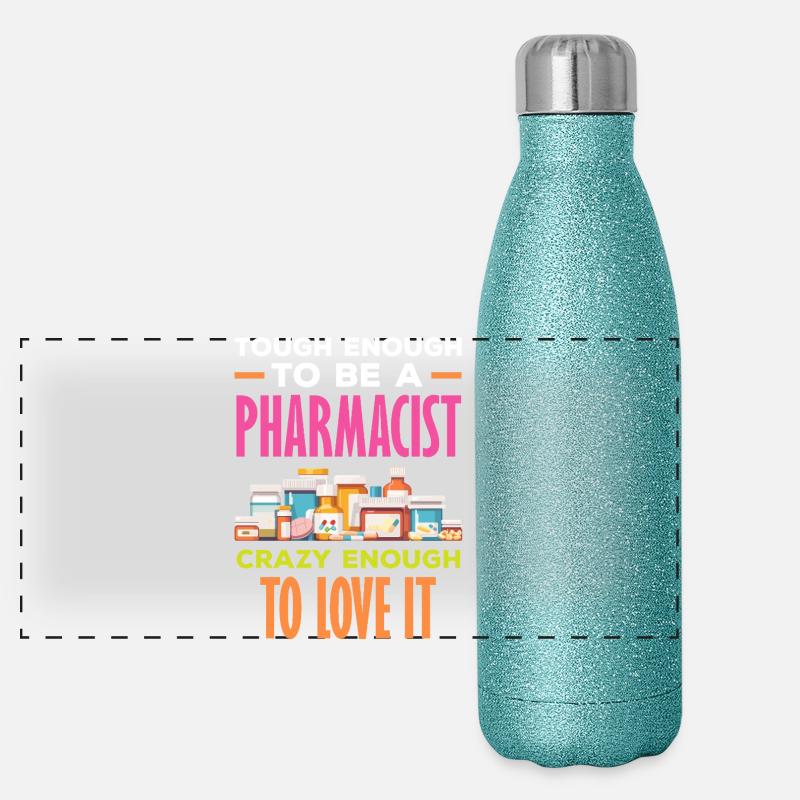 Pharmacien Technicien Pharmaceutique Gourde isotherme panoramique pailletée 500 ml