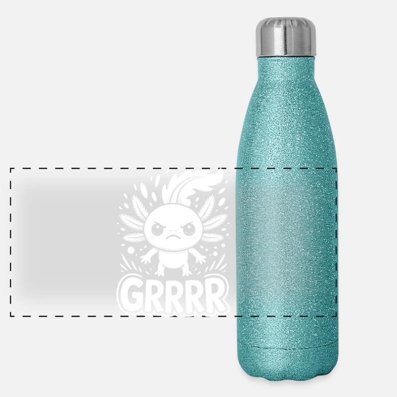 Grump Axolotl Gourde isotherme panoramique pailletée 500 ml
