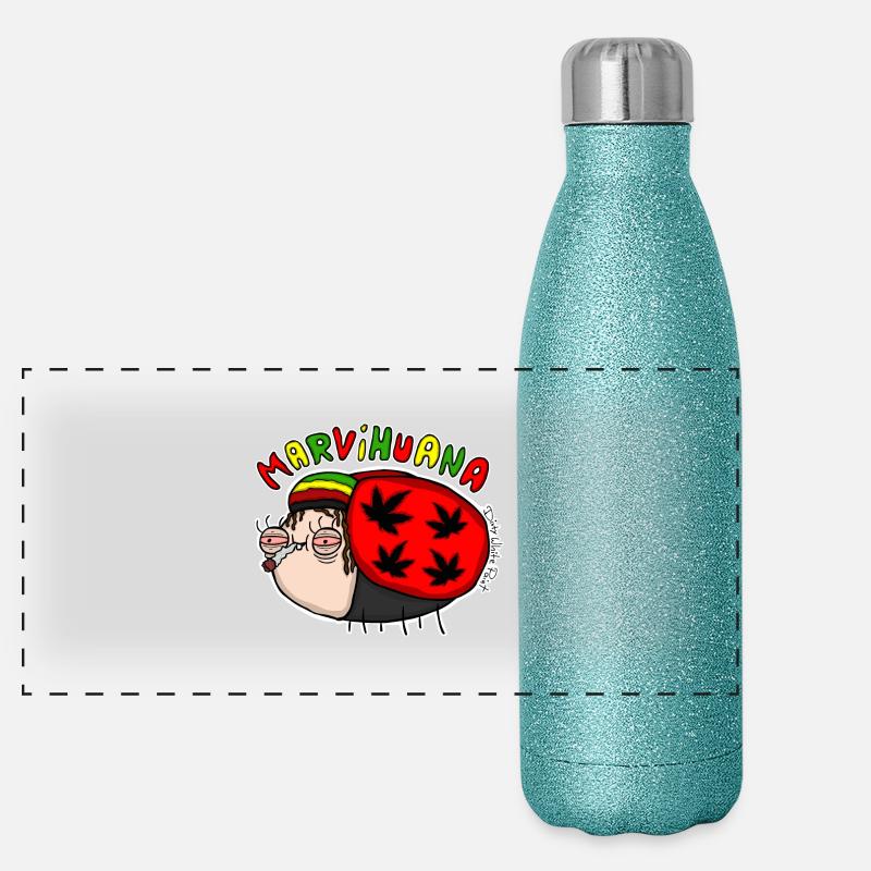 Marvihuana Panorama Glitzer Isolierflasche 500 ml