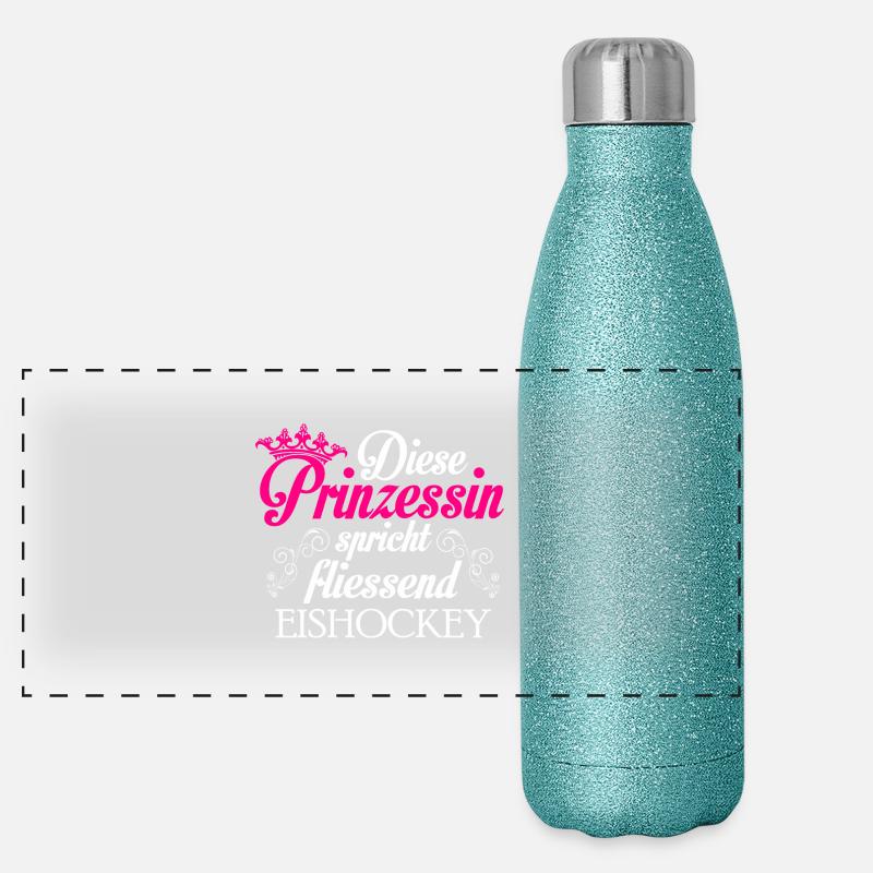 Hockey sur glace - la princesse Gourde isotherme panoramique pailletée 500 ml