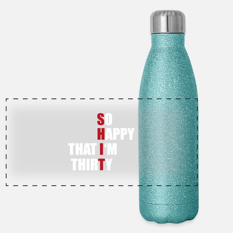 30 Panorama Glitzer Isolierflasche 500 ml