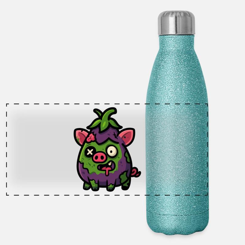 Zombie Pig Panoramic Glitter Thermal Bottle 500 ml
