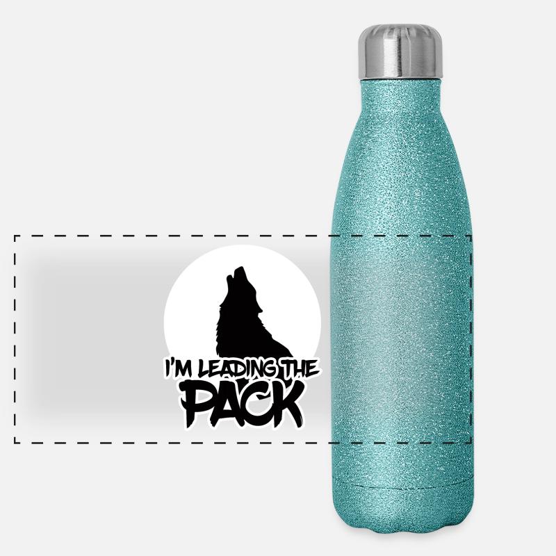 Werwolf / Halloween: I´m Leading The Pack Panorama Glitzer Isolierflasche 500 ml