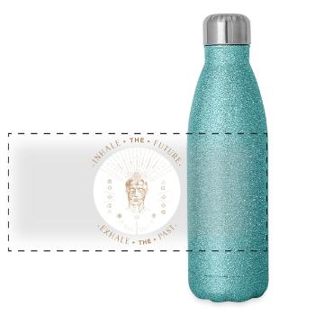 Head 25 - Panoramic Glitter Thermal Bottle 500 ml - blue glitter - Front