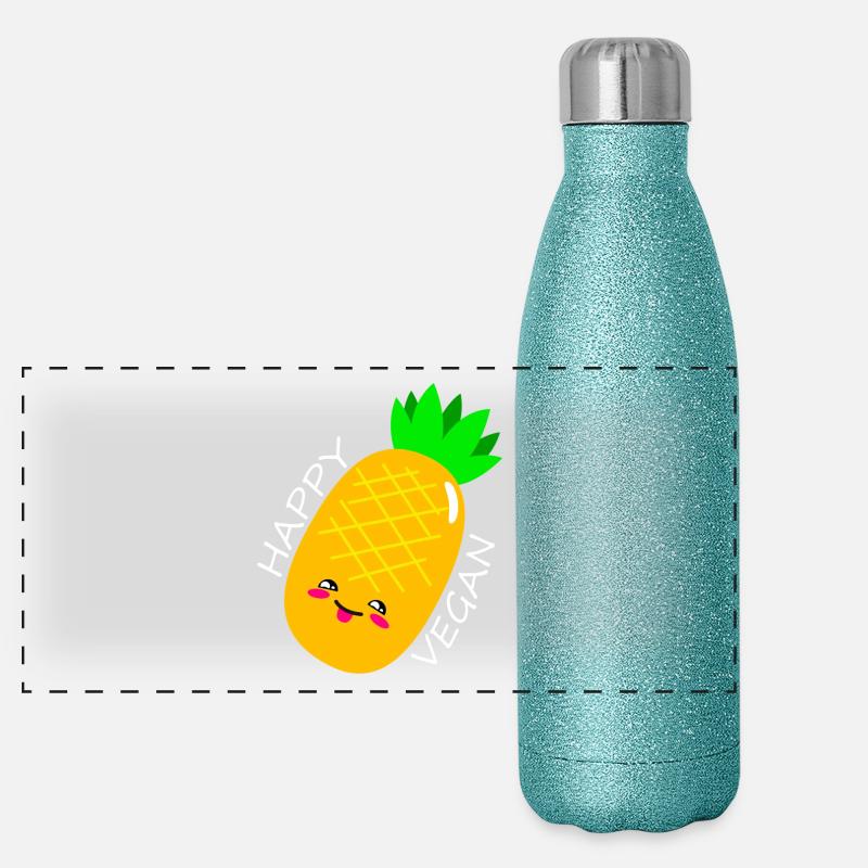 Vegan and happy Panoramic Glitter Thermal Bottle 500 ml