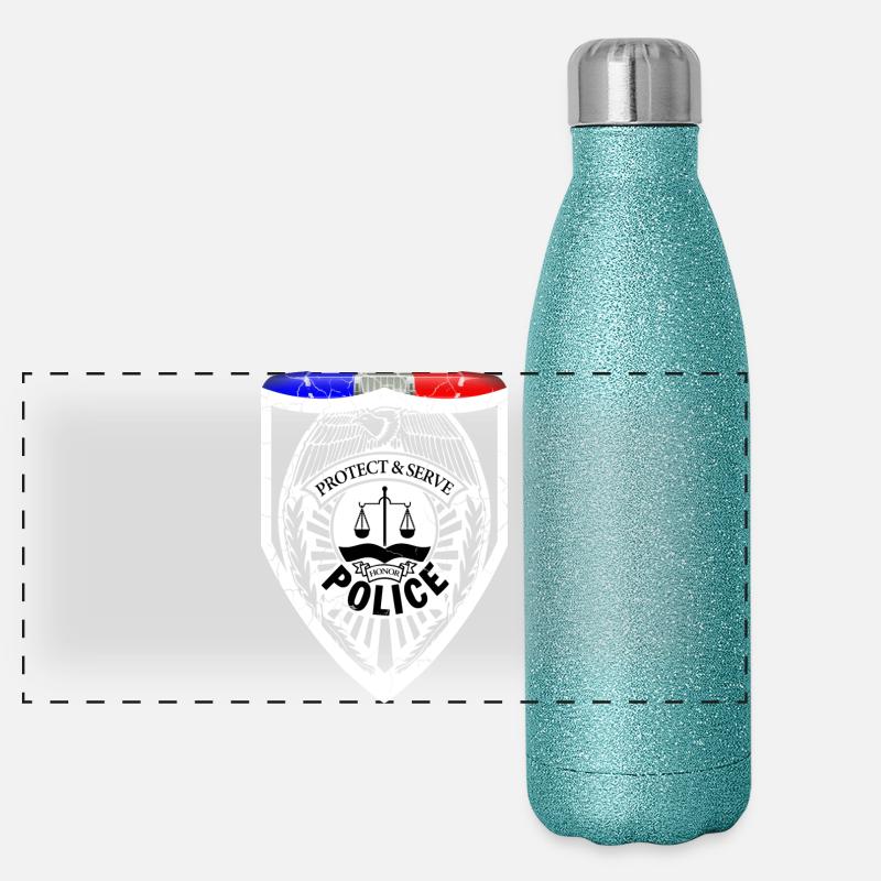 Policier Gourde isotherme panoramique pailletée 500 ml