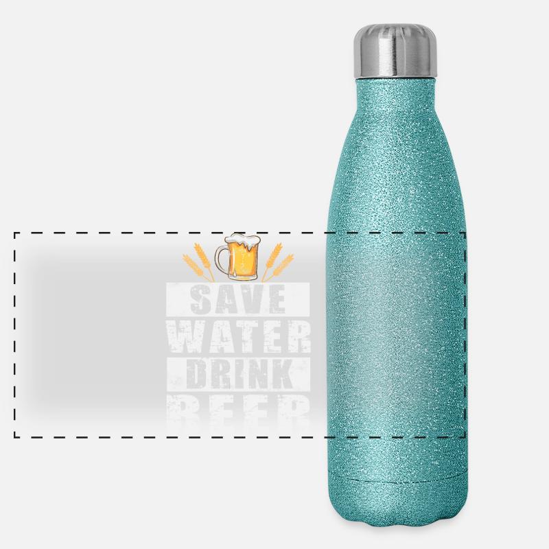 Bière Gourde isotherme panoramique pailletée 500 ml