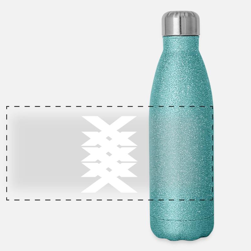 Coole xxxx digitale Kunst Panorama Glitzer Isolierflasche 500 ml