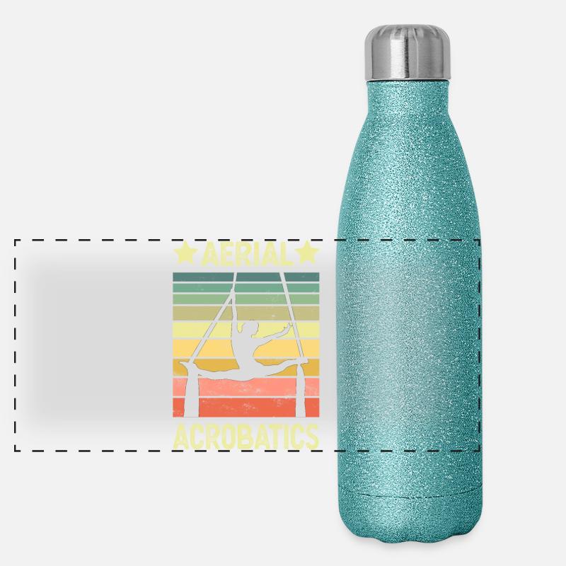 Aerial acrobatics vertical cloth Panoramic Glitter Thermal Bottle 500 ml