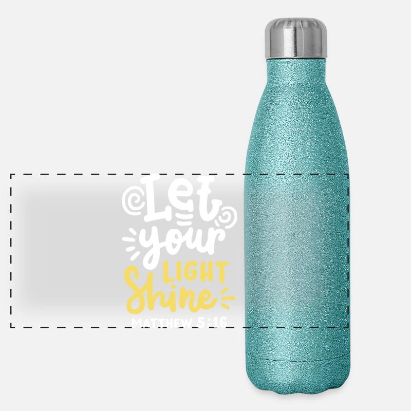 Bibelvers Christlich Panorama Glitzer Isolierflasche 500 ml