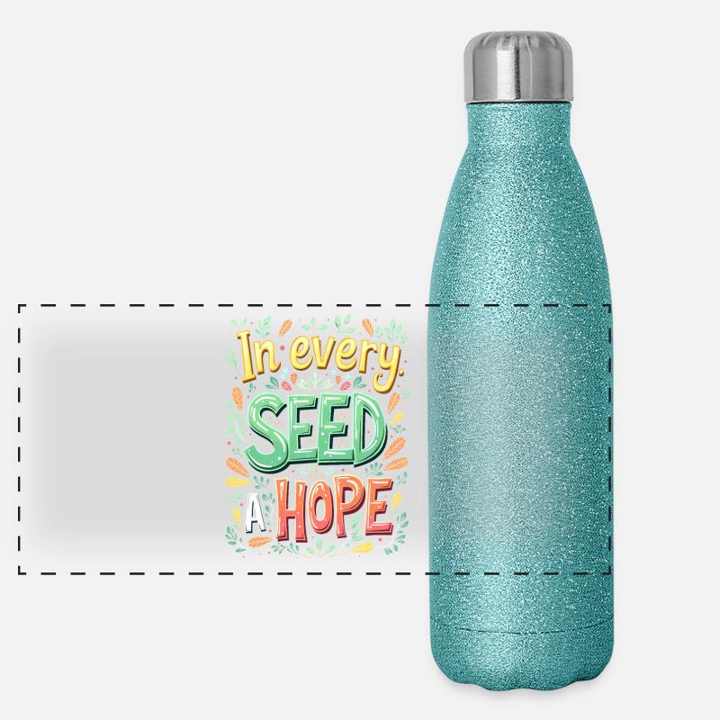 IN JEDEM SAMEN EINE HOFFNUNG Panorama Glitzer Isolierflasche 500 ml
