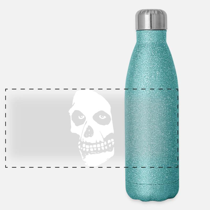 Halloween Horror Schädel Panorama Glitzer Isolierflasche 500 ml