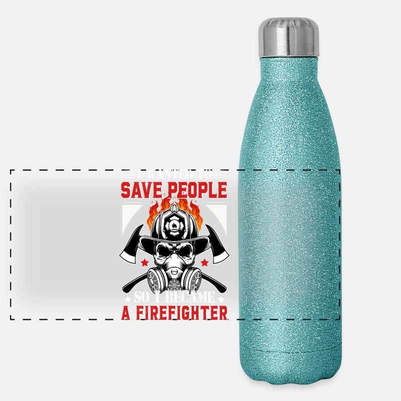 Pompiers Gourde isotherme panoramique pailletée 500 ml