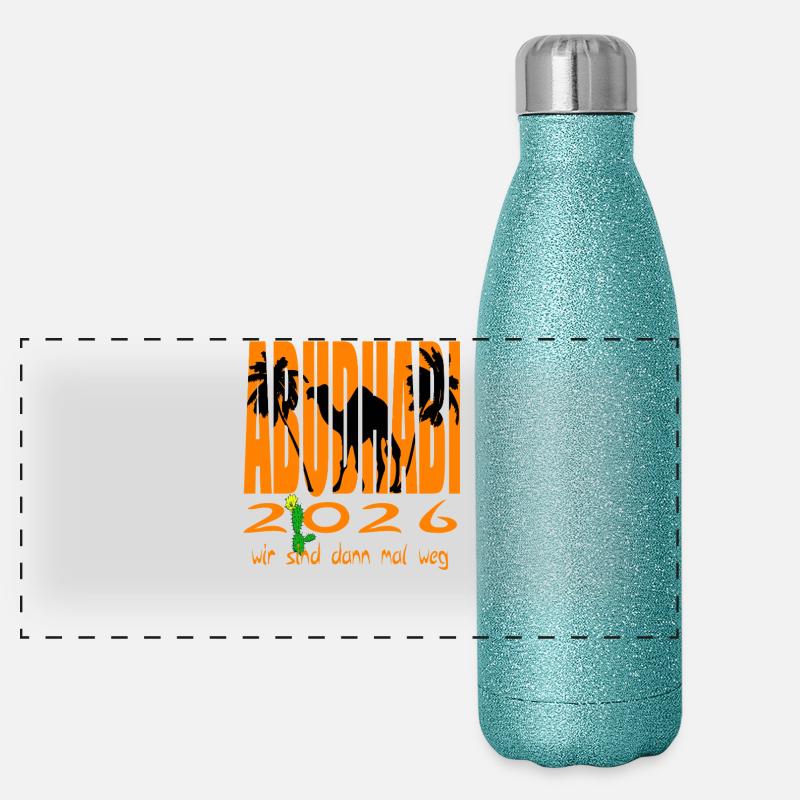 AbudhABI 2026 Panorama Glitzer Isolierflasche 500 ml