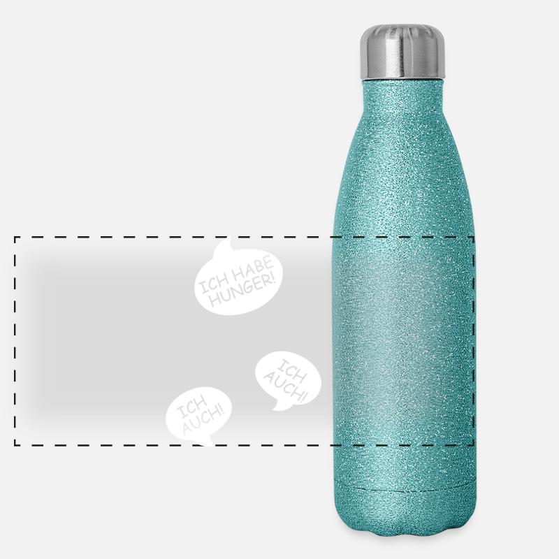 Annonce de la grossesse Maman des triplés Maman Gourde isotherme panoramique pailletée 500 ml