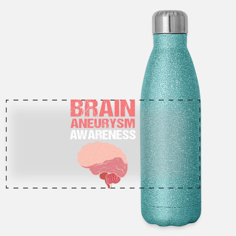 Brain Aneurysm Panoramic Glitter Thermal Bottle 500 ml