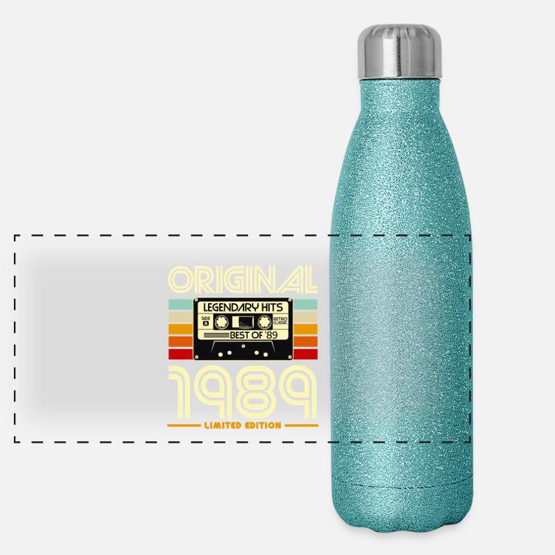 1989 Cassette Retro Édition Limitée Gourde isotherme panoramique pailletée 500 ml