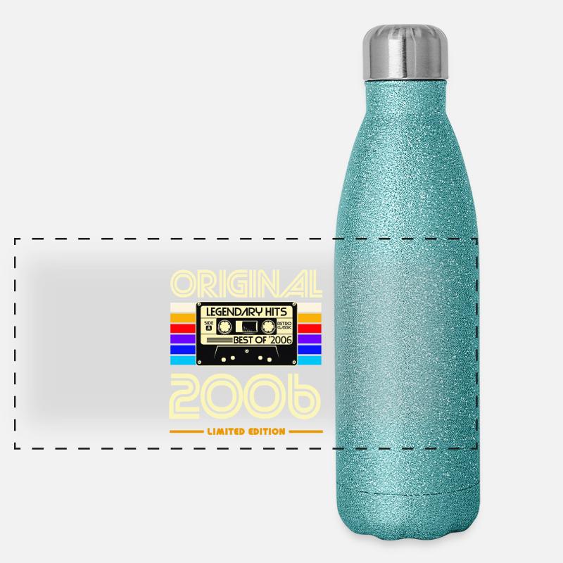 Original 2006 Retro Cassette Gourde isotherme panoramique pailletée 500 ml