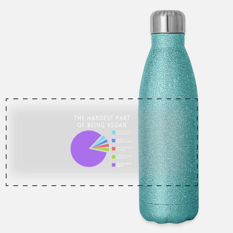 Vegan Statistik Panorama Glitzer Isolierflasche 500 ml