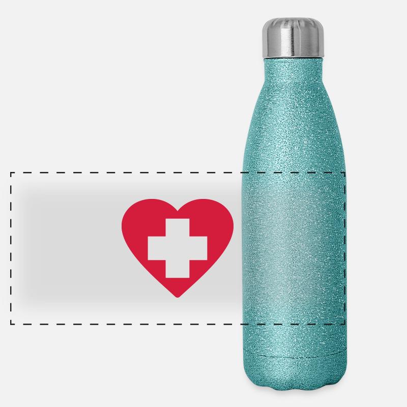 Medical__V076 Panorama Glitzer Isolierflasche 500 ml