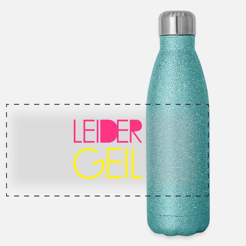 Leider Geil Panorama Glitzer Isolierflasche 500 ml