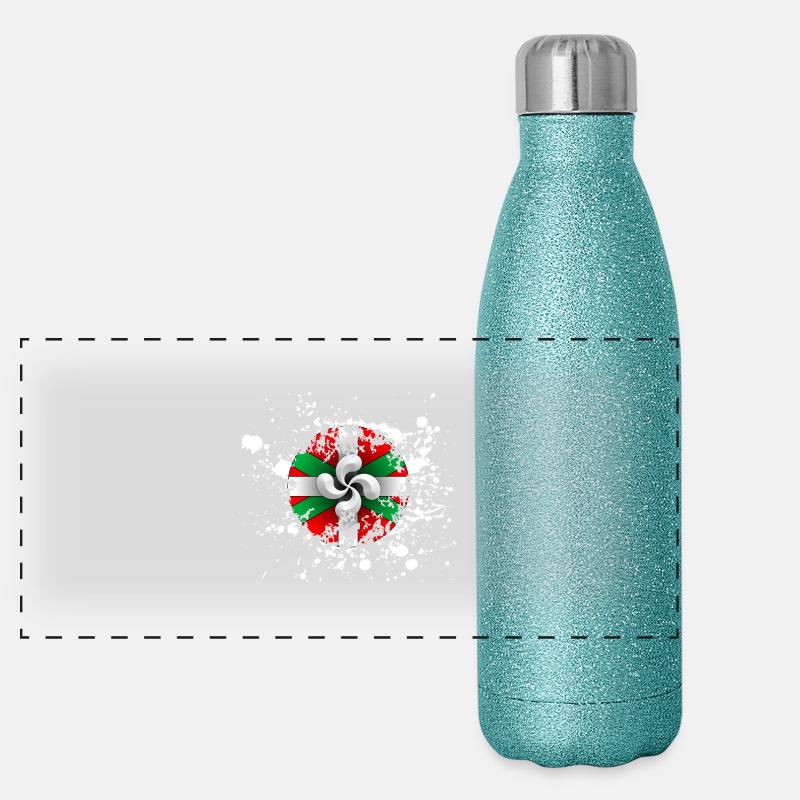 Croix Basque Grunge Gourde isotherme panoramique pailletée 500 ml