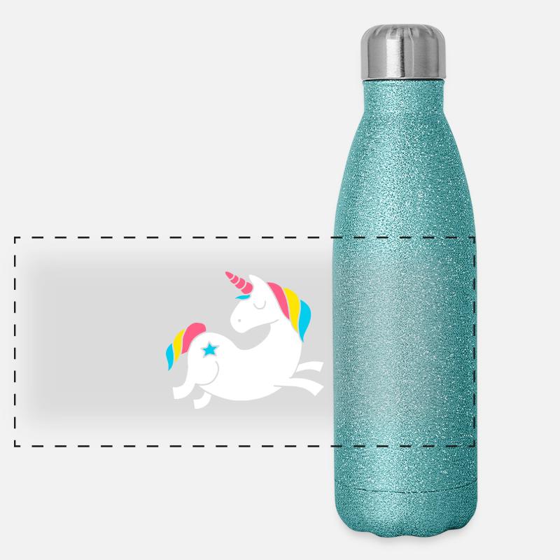 unicorn - Einhorn Gourde isotherme panoramique pailletée 500 ml