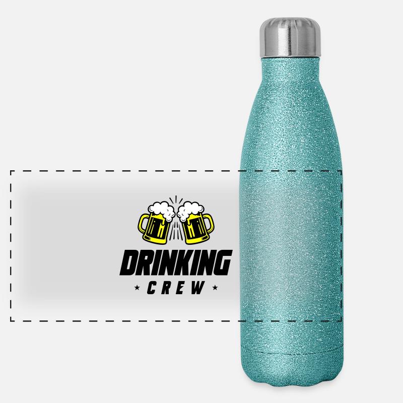 Drinking Crew Beer Panoramic Glitter Thermal Bottle 500 ml
