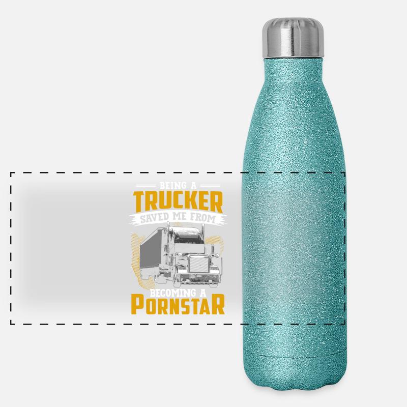 trucker pornstar Panorama Glitzer Isolierflasche 500 ml