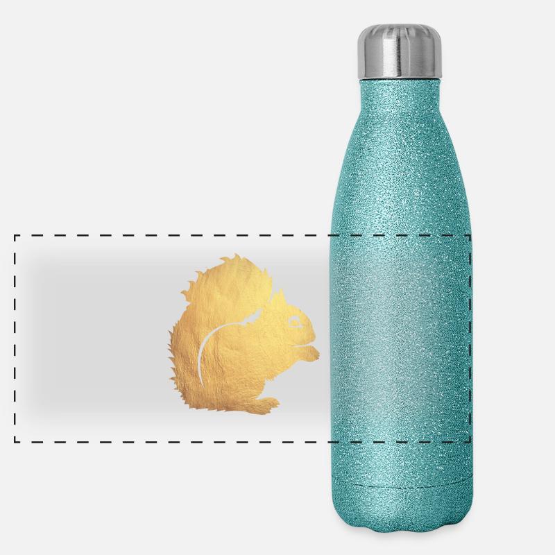écureuil d'or Gourde isotherme panoramique pailletée 500 ml