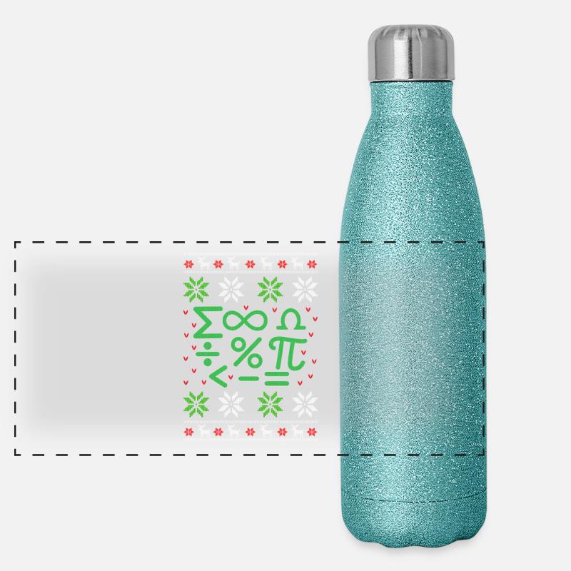 Mathematik Formeln Ugly Christmas Panorama Glitzer Isolierflasche 500 ml