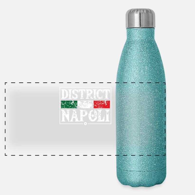 quartier napoli italie Gourde isotherme panoramique pailletée 500 ml