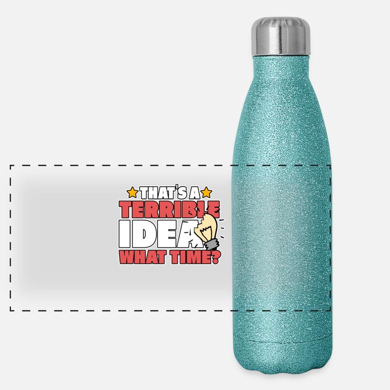 IDEA TERRIBLE Gourde isotherme panoramique pailletée 500 ml