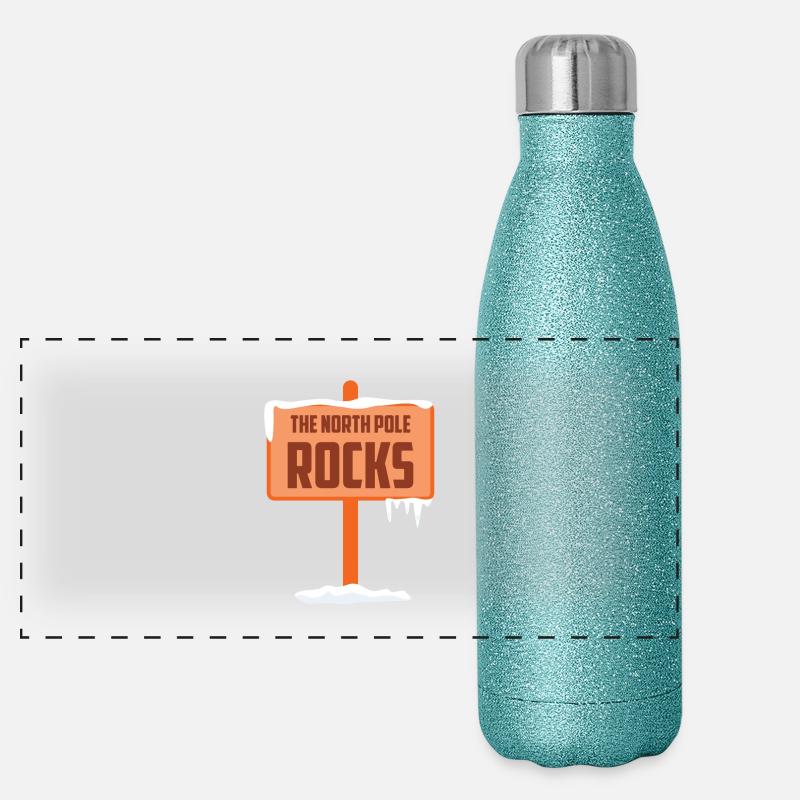 THE NORTH POLE ROCKS Panoramic Glitter Thermal Bottle 500 ml