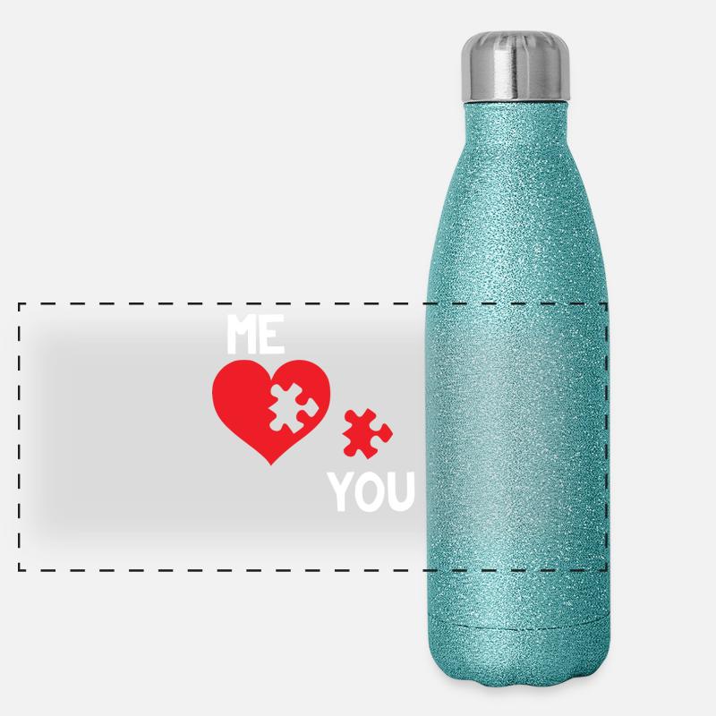 Jigsaw Puzzle - Puzzle - Puzzlen - Herz Panorama Glitzer Isolierflasche 500 ml