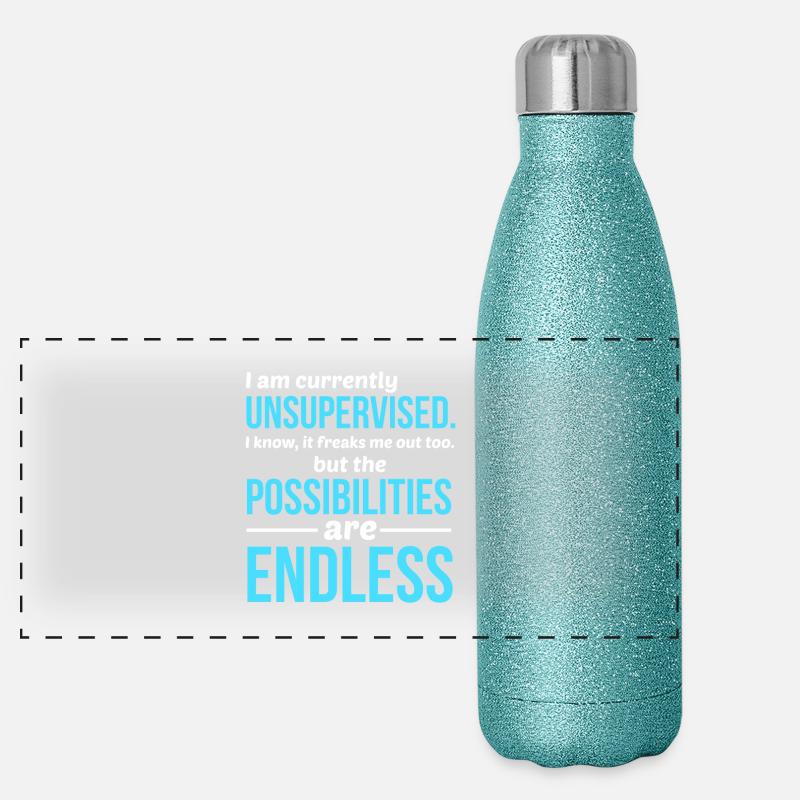 Unsupervised Panorama Glitzer Isolierflasche 500 ml